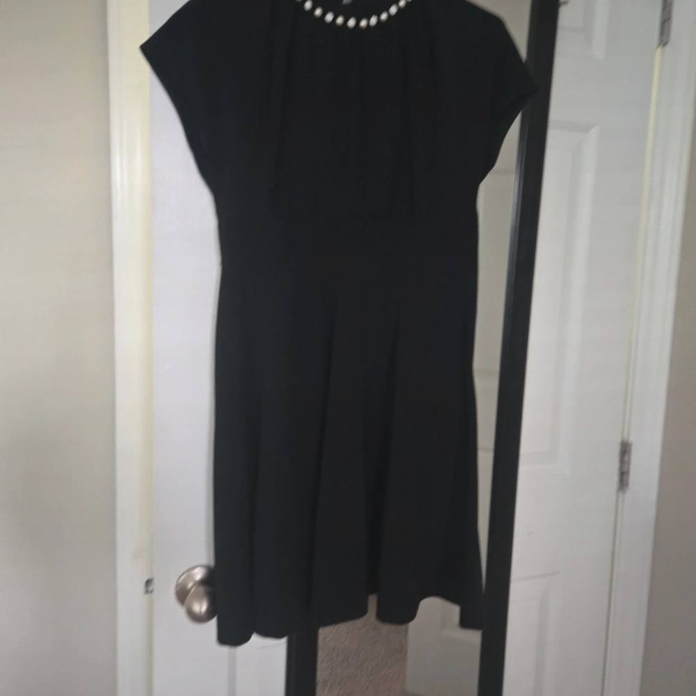 Kate Spade Black A-Line Mini Dress with Flutter Sleeves